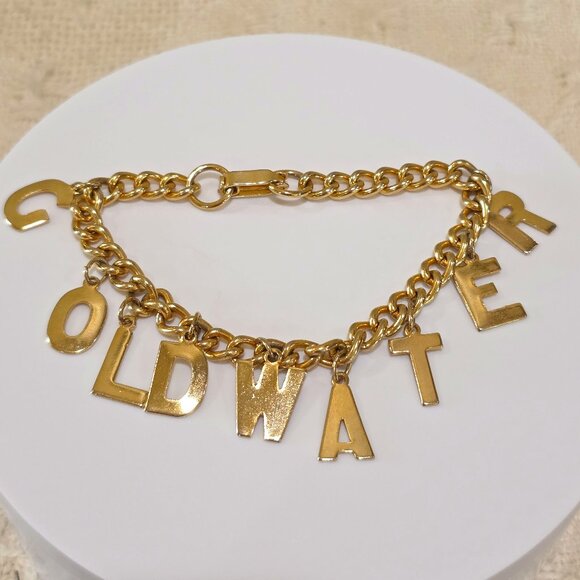 Vintage 1964 Goldwater Political Campaign Letter Name Charm Dangle Bracelet - Picture 6 of 11